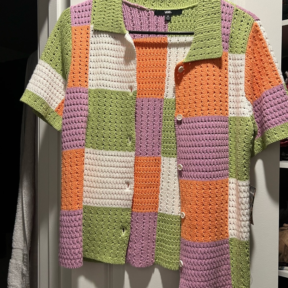 Vans Multicolor Patchwork Button Down Shirt XS